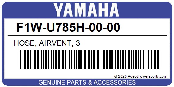 Yamaha F1W-U785H-00-00 Hose, Airvent, 3