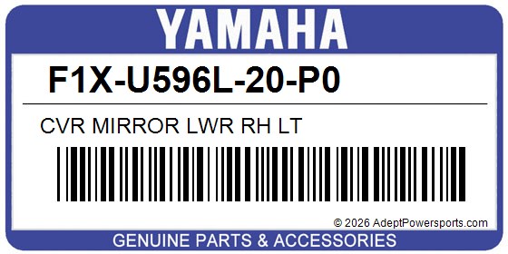 Yamaha F1X-U596L-20-P0 Cvr Mirror Lwr Rh Lt