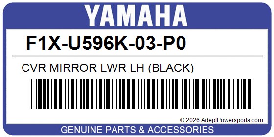 Yamaha F1X-U596K-03-P0 Cvr Mirror Lwr Lh (Black)