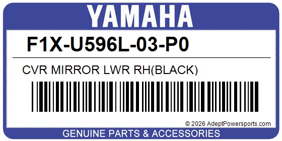 Yamaha F1X-U596L-03-P0 Cvr Mirror Lwr Rh(Black)