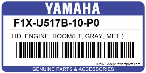 Yamaha F1X-U517B-10-P0 Lid, Engine, Room(Lt, Gray, Met.)