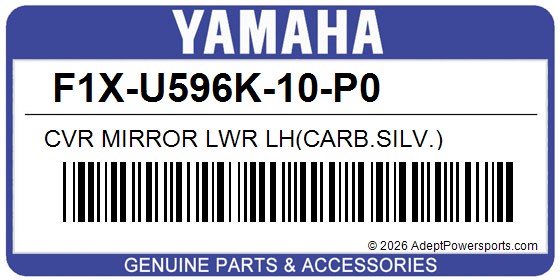 Yamaha F1X-U596K-10-P0 Cvr Mirror Lwr Lh(Carb.Silv.)