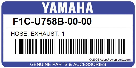 Yamaha F1C-U758B-00-00 Hose, Exhaust, 1