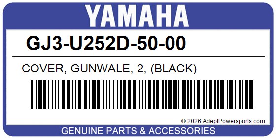 Yamaha GJ3-U252D-50-00 Cover, Gunwale, 2, (Black)