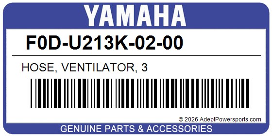 Yamaha F0D-U213K-02-00 Hose, Ventilator, 3