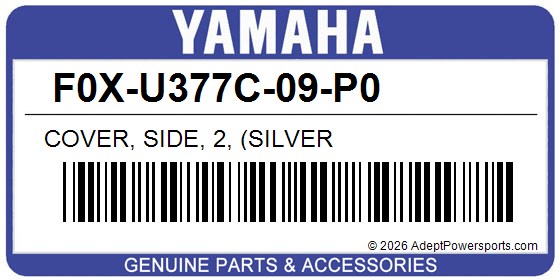 Yamaha F0X-U377C-09-P0 Cover, Side, 2, (Silver