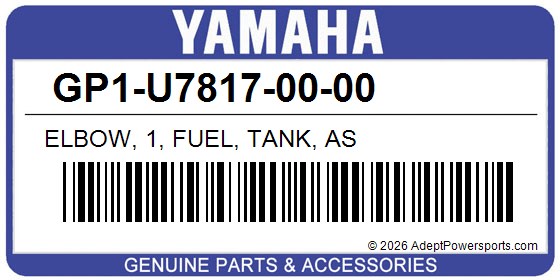 Yamaha GP1-U7817-00-00 Elbow, 1, Fuel, Tank, As