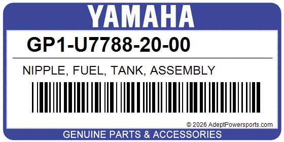Yamaha GP1-U7788-20-00 Nipple, Fuel, Tank, Assembly