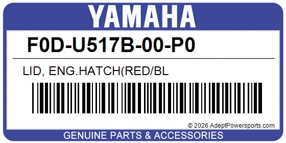 Yamaha F0D-U517B-00-P0 Lid, Eng.Hatch(Red/Bl