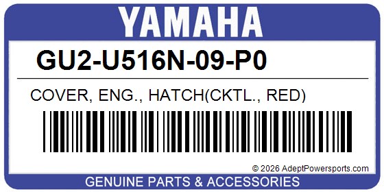 Yamaha GU2-U516N-09-P0 Cover, Eng., Hatch(Cktl., Red)