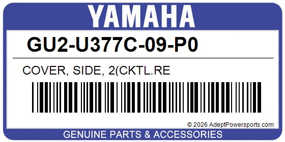 Yamaha GU2-U377C-09-P0 Cover, Side, 2(Cktl.Re