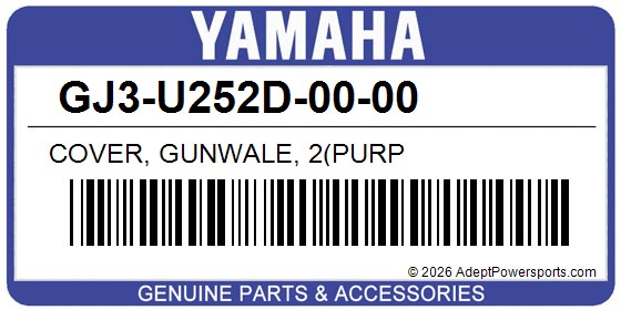 Yamaha GJ3-U252D-00-00 Cover, Gunwale, 2(Purp