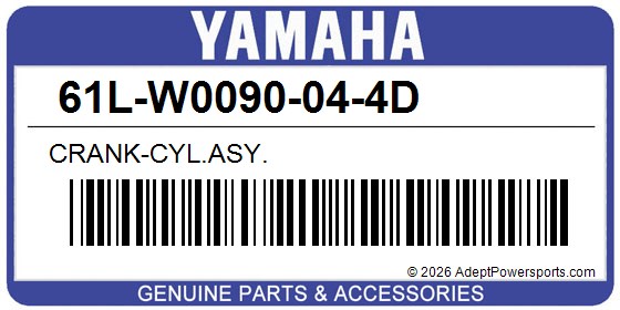 Yamaha 61L-W0090-04-4D Crank-Cyl.Asy.
