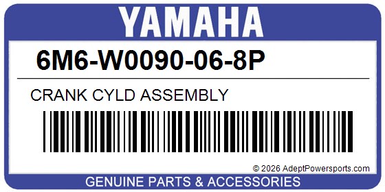 Yamaha 6M6-W0090-06-8P Crank Cyld Assembly