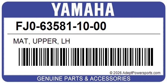 Yamaha FJ0-63581-10-00 Mat, Upper, Lh