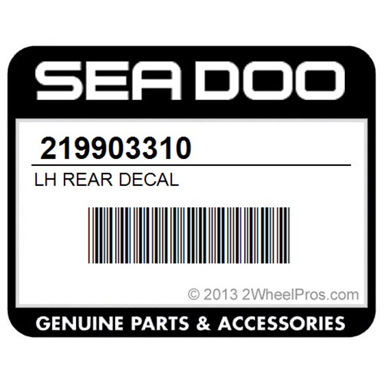 Sea-Doo 219903310 Lh Rear Decal