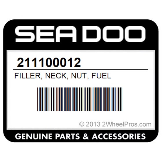 Sea-Doo 211100012 Filler, Neck, Nut, Fuel