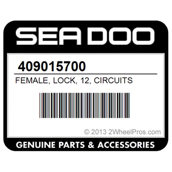 Sea-Doo 409015700 Female, Lock, 12, Circuits