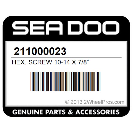Sea-Doo 211000023 Hex. Screw 10-14 X 7/8”