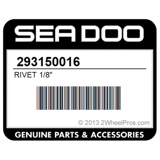 Sea-Doo 293150016 Rivet 1/8"