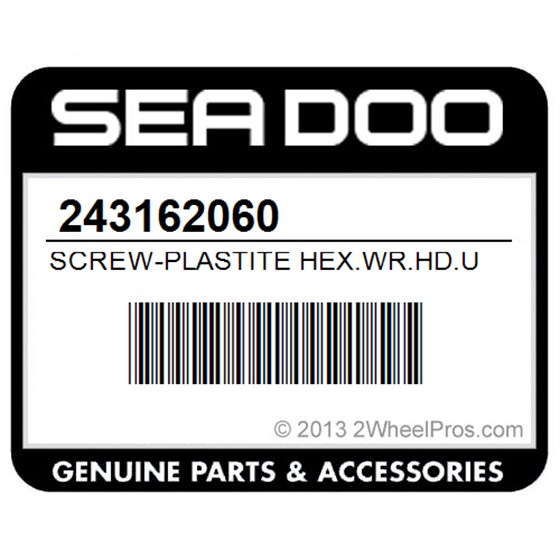 Sea-Doo 243162060 Screw-Plastite Hex.Wr.Hd.Unsl