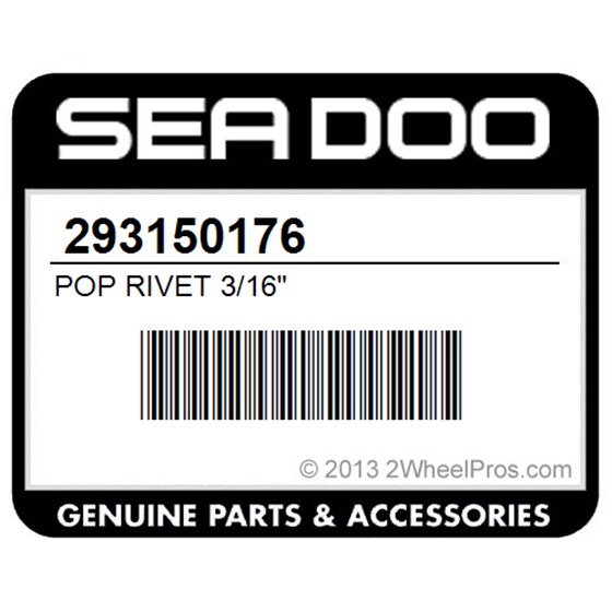 Sea-Doo 293150176 Pop Rivet 3/16"