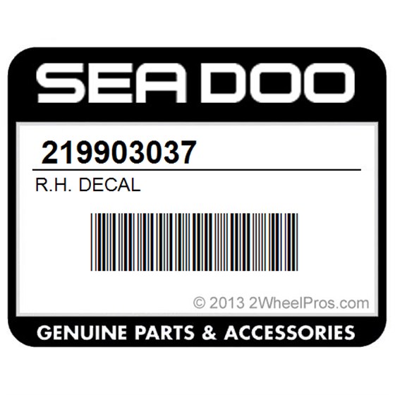 Sea-Doo 219903037 R.H. Decal