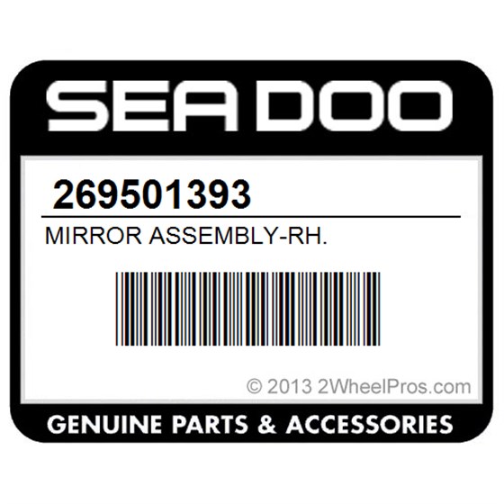 Sea-Doo 269501393 Mirror Assembly-Rh.