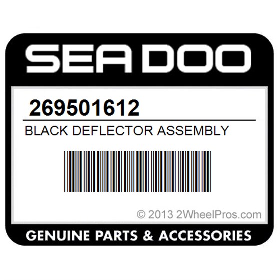 Sea-Doo 269501612 Black Deflector Assembly