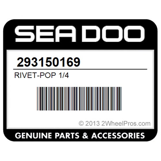 Sea-Doo 293150169 Rivet-Pop 1/4