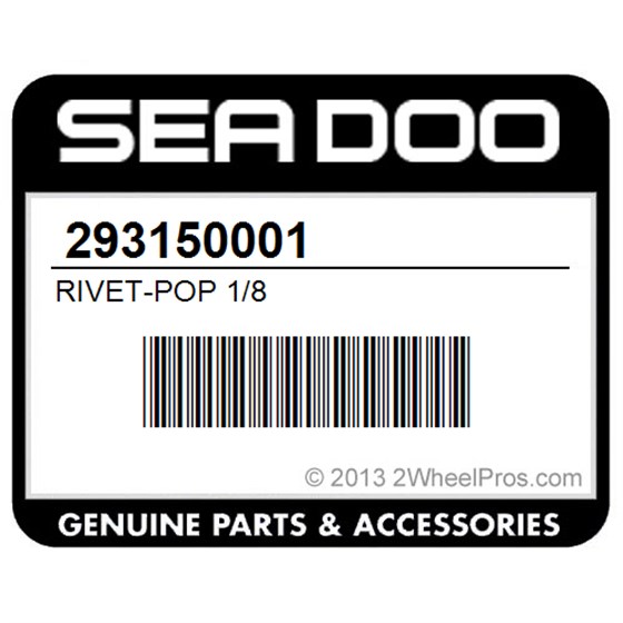 Sea-Doo 293150001 Rivet-Pop 1/8