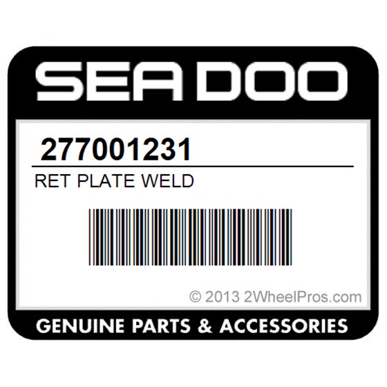 Sea-Doo 277001231 Ret Plate Weld