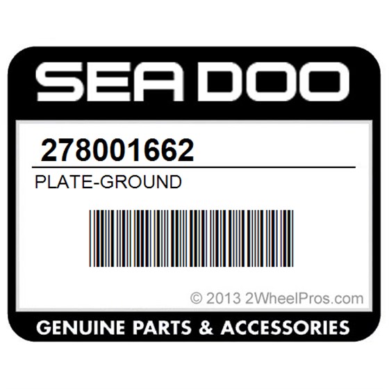 Sea-Doo 278001662 Plate-Ground