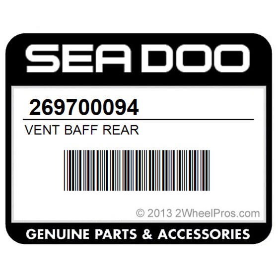 Sea-Doo 269700094 Vent Baff Rear