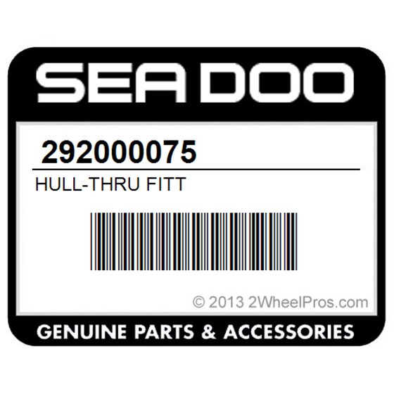 Sea-Doo 292000075 Hull-Thru Fitt