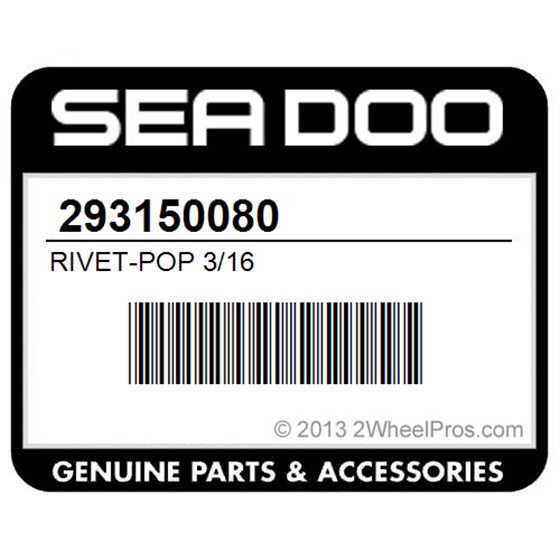 Sea-Doo 293150080 Rivet-Pop 3/16