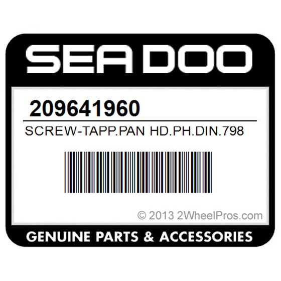 Sea-Doo 209641960 Screw-Tapp.Pan Hd.Ph.Din.7981C-A2