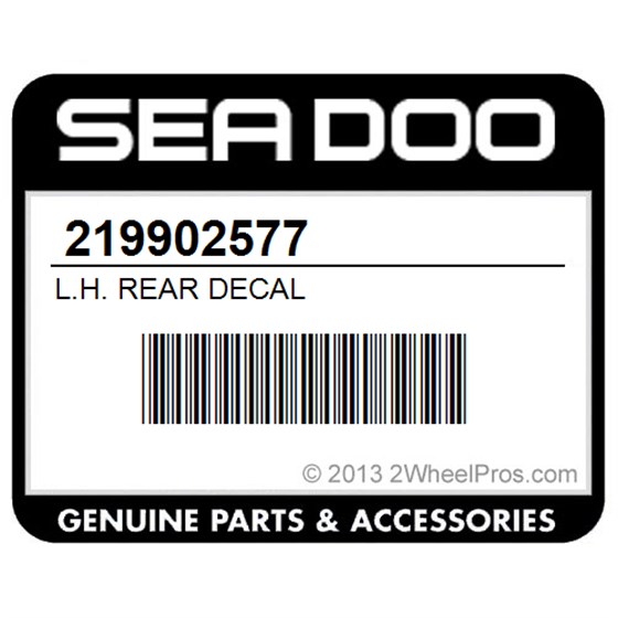 Sea-Doo 219902577 L.H. Rear Decal