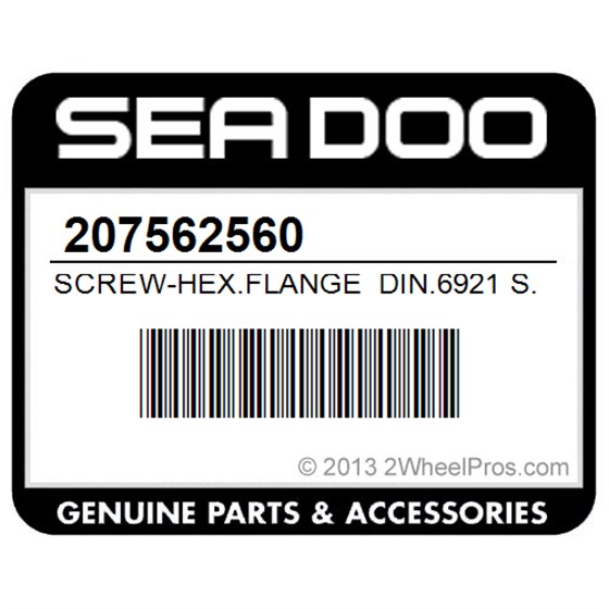 Sea-Doo 207562560 Screw-Hex.Flange Din.6921 S.Grip