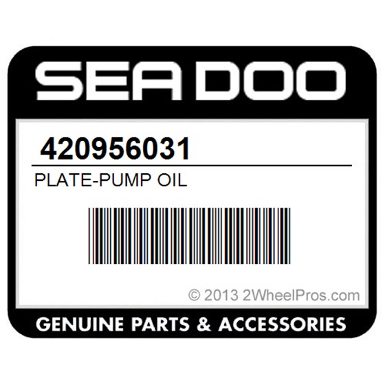 Sea-Doo 420956031 Plate-Pump Oil
