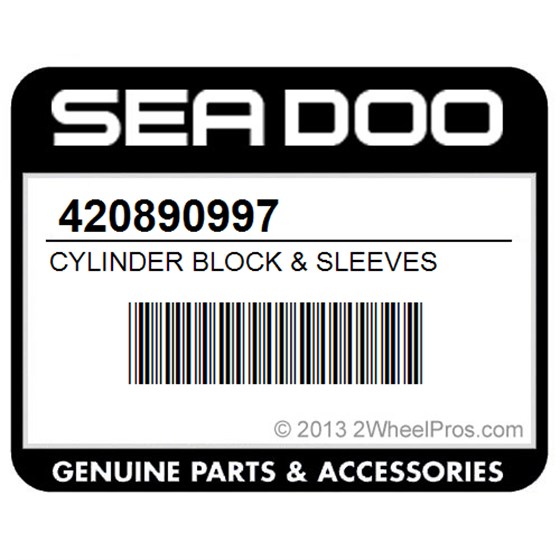 Sea-Doo 420890997 Cylinder Block & Sleeves