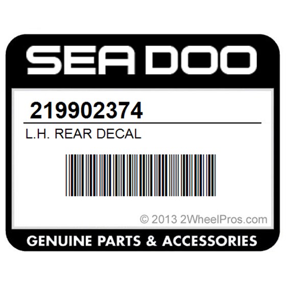 Sea-Doo 219902374 L.H. Rear Decal