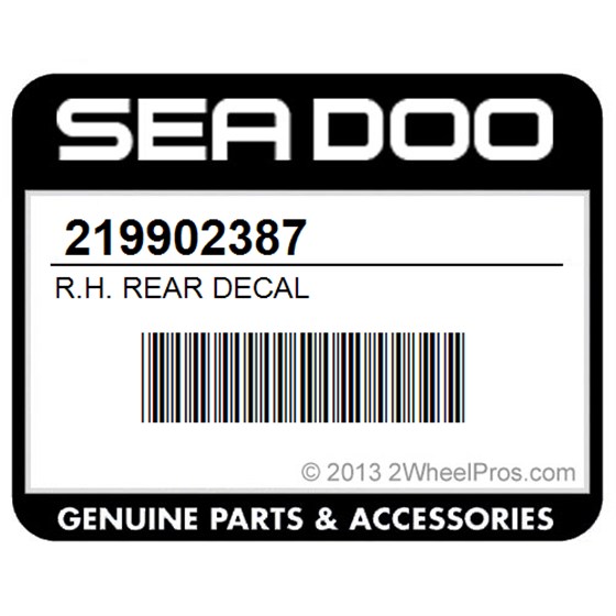 Sea-Doo 219902387 R.H. Rear Decal