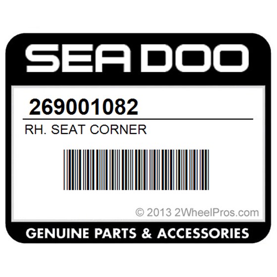 Sea-Doo 269001082 Rh. Seat Corner