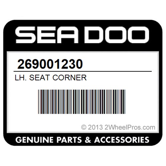 Sea-Doo 269001230 Lh. Seat Corner