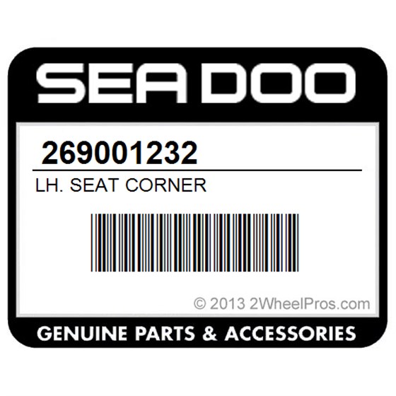 Sea-Doo 269001232 Lh. Seat Corner