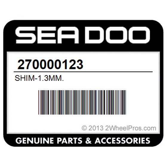 Sea-Doo 270000123 Shim-1.3Mm.