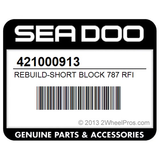 Sea-Doo 421000913 Rebuild-Short Block 787 Rfi