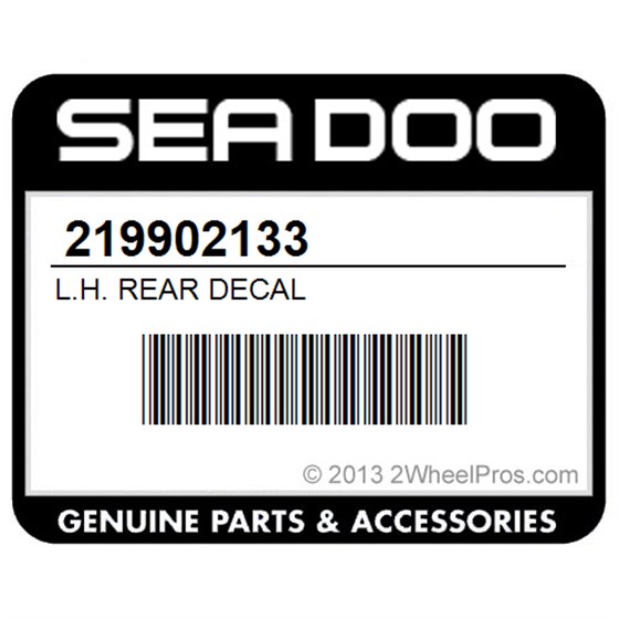 Sea-Doo 219902133 L.H. Rear Decal
