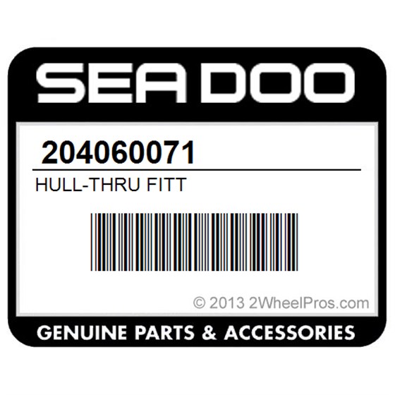 Sea-Doo 204060071 Hull-Thru Fitt
